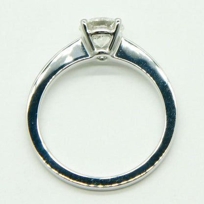 K18WGダイヤモンドリング 0.7ct　Hカラー/VVS1/EX　鑑定書有り　リングサイズ8号　重量2.7ｇ（中古）