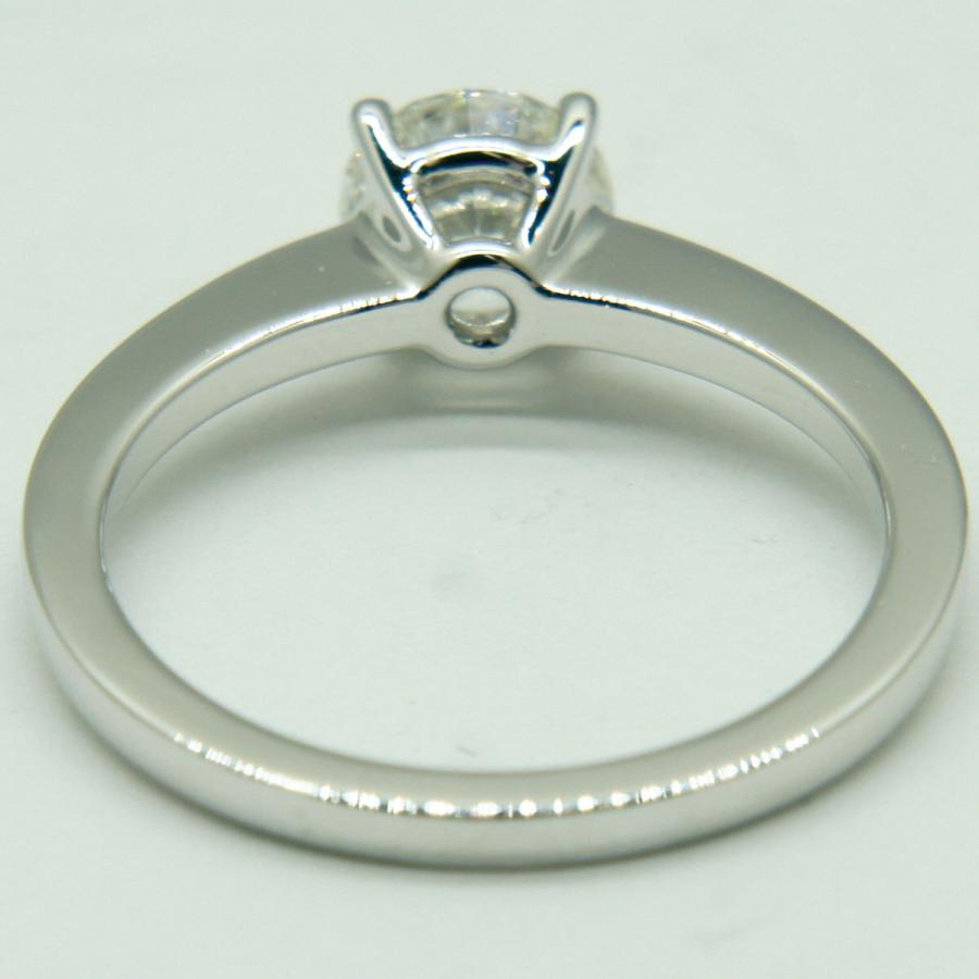 K18WGダイヤモンドリング 0.7ct　Hカラー/VVS1/EX　鑑定書有り　リングサイズ8号　重量2.7ｇ（中古）