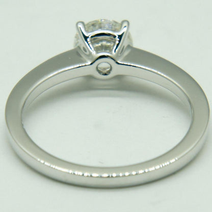 K18WGダイヤモンドリング 0.7ct　Hカラー/VVS1/EX　鑑定書有り　リングサイズ8号　重量2.7ｇ（中古）