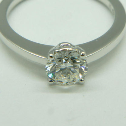 K18WGダイヤモンドリング 0.7ct　Hカラー/VVS1/EX　鑑定書有り　リングサイズ8号　重量2.7ｇ（中古）