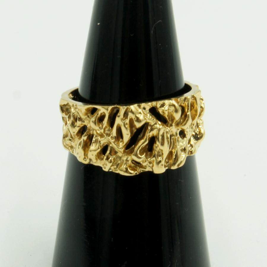 K18ファッションリング　リング13号　重量5.85g　レディース（中古）