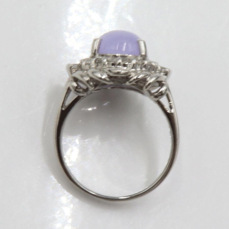 Pt900ラベンダーヒスイリング　K4.10ct　D0.50ct　リングサイズ11号　重量8.54ｇ(石の重量含む)　 レディース(中古)