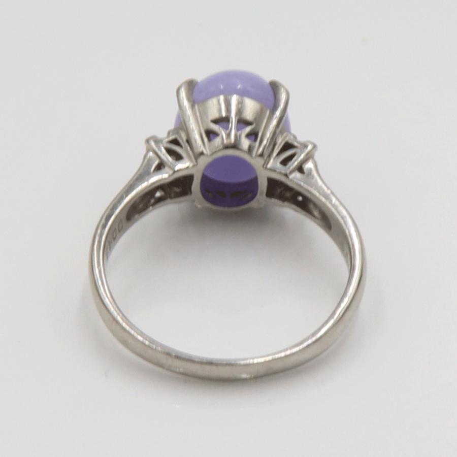 Pt900ラベンダーヒスイリング　J5.00ct　D0.18ct　リングサイズ15号　重量6.38ｇ(石の重量含む)　 レディース(中古)