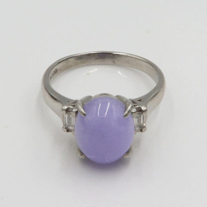 Pt900ラベンダーヒスイリング　J5.00ct　D0.18ct　リングサイズ15号　重量6.38ｇ(石の重量含む)　 レディース(中古)