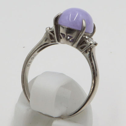 Pt900ラベンダーヒスイリング　J5.00ct　D0.18ct　リングサイズ15号　重量6.38ｇ(石の重量含む)　 レディース(中古)