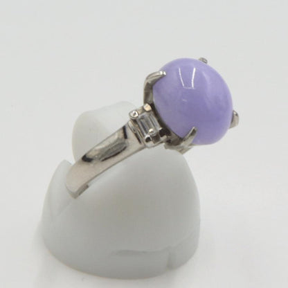 Pt900ラベンダーヒスイリング　J5.00ct　D0.18ct　リングサイズ15号　重量6.38ｇ(石の重量含む)　 レディース(中古)