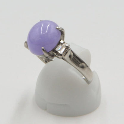 Pt900ラベンダーヒスイリング　J5.00ct　D0.18ct　リングサイズ15号　重量6.38ｇ(石の重量含む)　 レディース(中古)