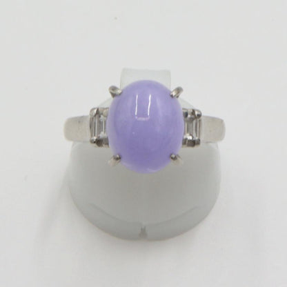 Pt900ラベンダーヒスイリング　J5.00ct　D0.18ct　リングサイズ15号　重量6.38ｇ(石の重量含む)　 レディース(中古)