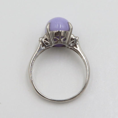 Pt900ラベンダーヒスイリング　J5.00ct　D0.18ct　リングサイズ15号　重量6.38ｇ(石の重量含む)　 レディース(中古)