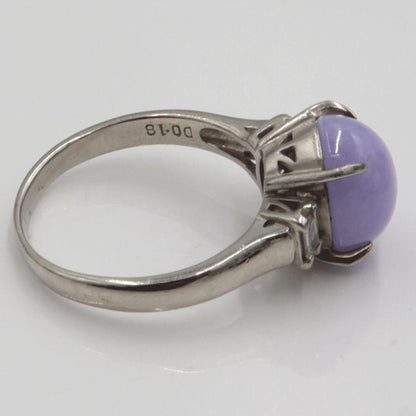 Pt900ラベンダーヒスイリング　J5.00ct　D0.18ct　リングサイズ15号　重量6.38ｇ(石の重量含む)　 レディース(中古)