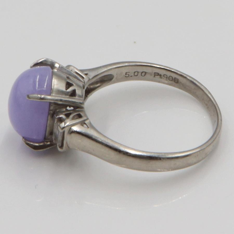 Pt900ラベンダーヒスイリング　J5.00ct　D0.18ct　リングサイズ15号　重量6.38ｇ(石の重量含む)　 レディース(中古)