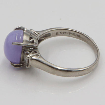 Pt900ラベンダーヒスイリング　J5.00ct　D0.18ct　リングサイズ15号　重量6.38ｇ(石の重量含む)　 レディース(中古)