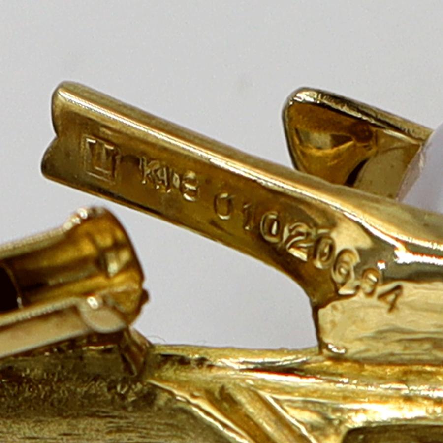 ウエダジュエラー(Uyeda Jeweller)　K18パールブローチ「小鳥」　重量10.26ｇ(石の重量含む) 　レディース（中古）