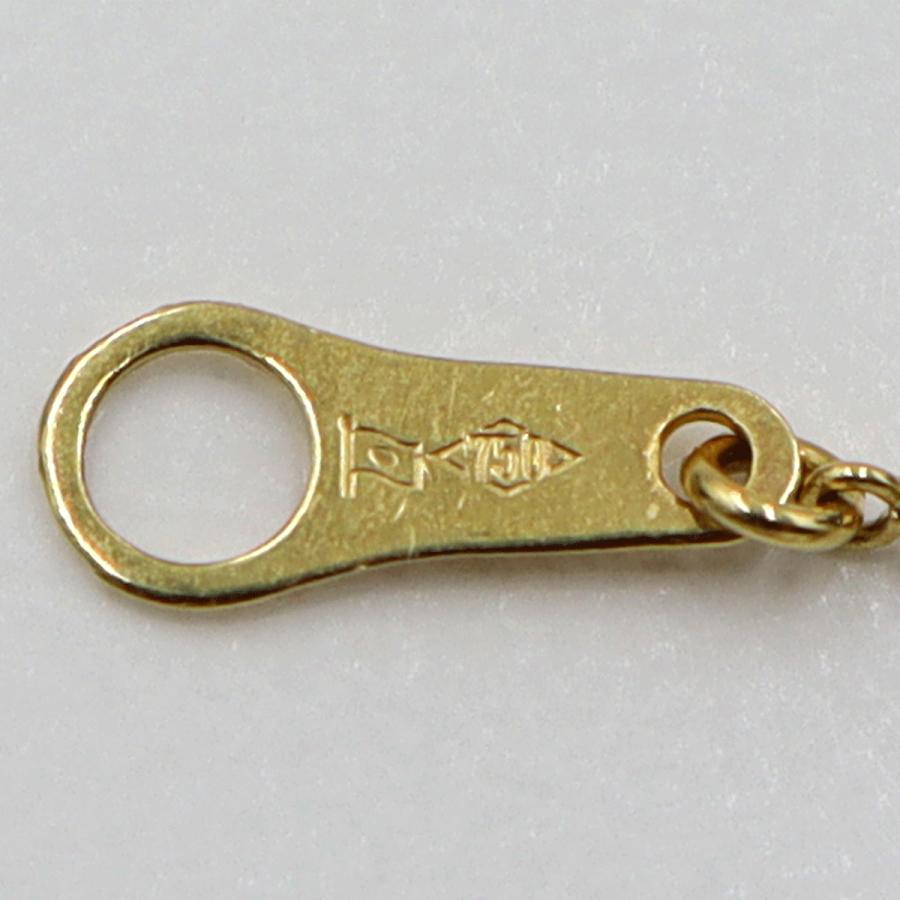 K18ダイヤペンダントネックレス　D0.28ct　ネック長さ:40cm　重量2.98ｇ(石の重量を含む) (中古)