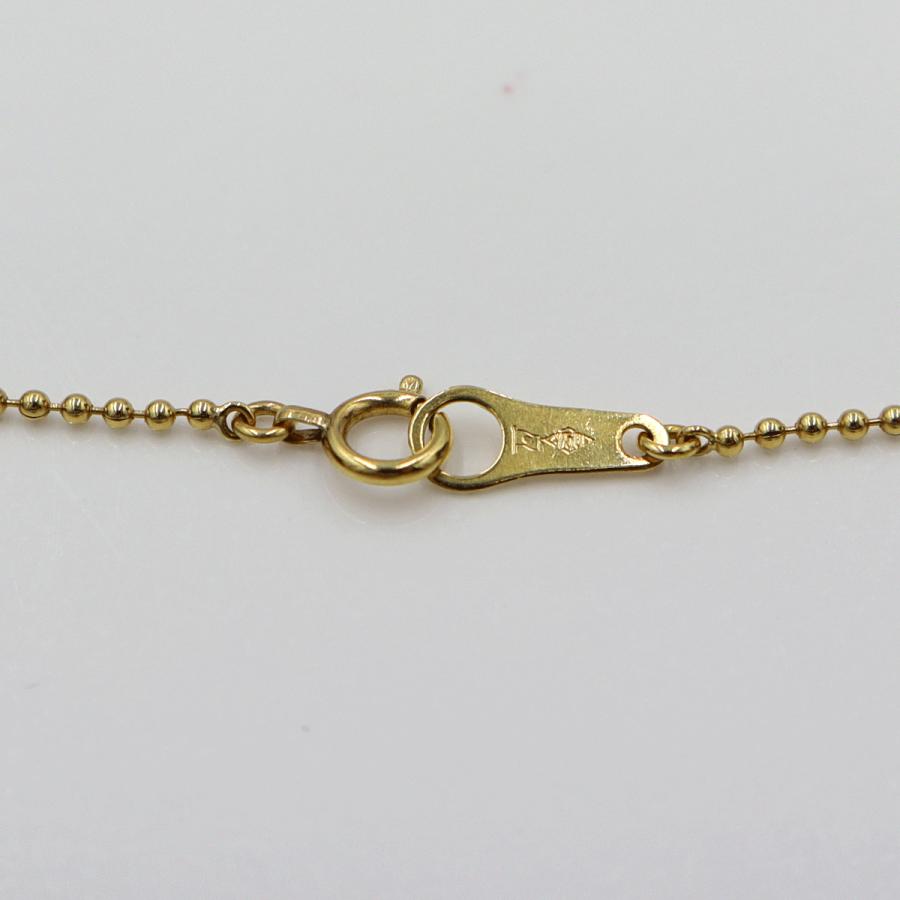 K18ダイヤペンダントネックレス　D0.28ct　ネック長さ:40cm　重量2.98ｇ(石の重量を含む) (中古)