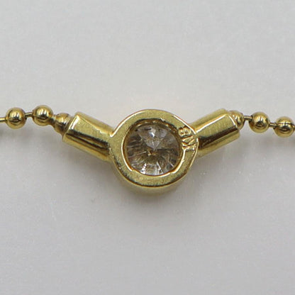 K18ダイヤペンダントネックレス　D0.28ct　ネック長さ:40cm　重量2.98ｇ(石の重量を含む) (中古)