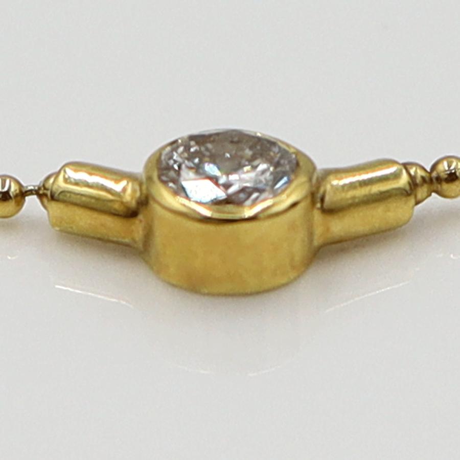 K18ダイヤペンダントネックレス　D0.28ct　ネック長さ:40cm　重量2.98ｇ(石の重量を含む) (中古)