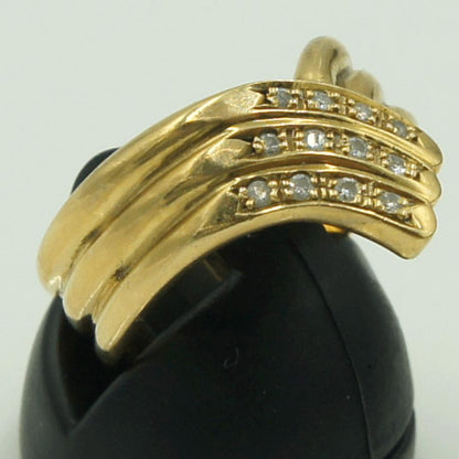 K18ダイヤモンドリング　D0.12ct　リングサイズ11号　重量6.59ｇ(石の重量含む)（中古）