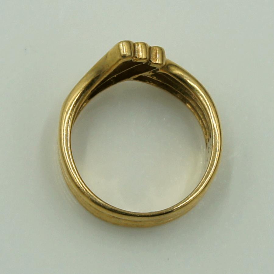 K18ダイヤモンドリング　D0.12ct　リングサイズ11号　重量6.59ｇ(石の重量含む)（中古）