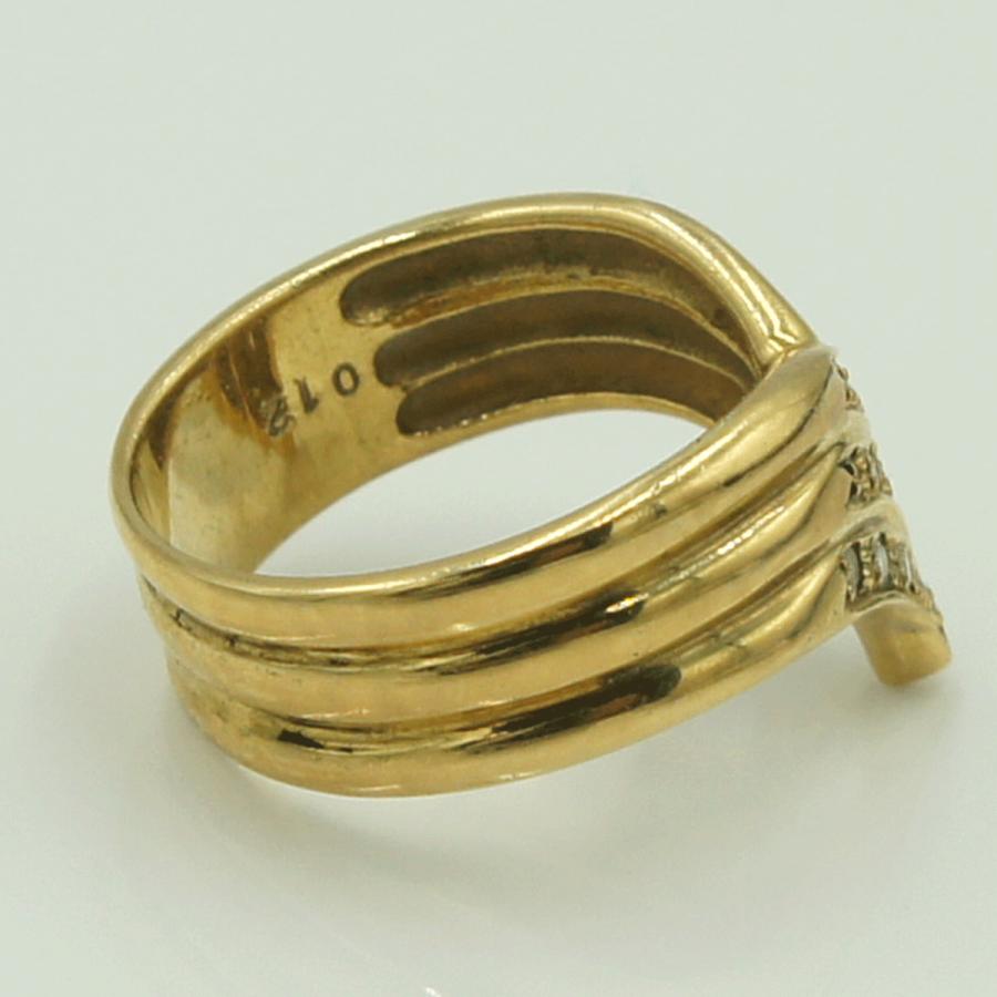 K18ダイヤモンドリング　D0.12ct　リングサイズ11号　重量6.59ｇ(石の重量含む)（中古）