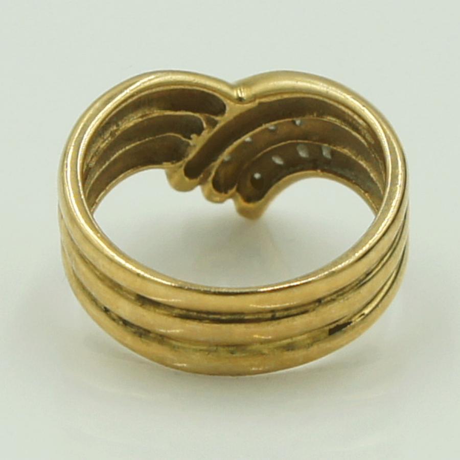 K18ダイヤモンドリング　D0.12ct　リングサイズ11号　重量6.59ｇ(石の重量含む)（中古）