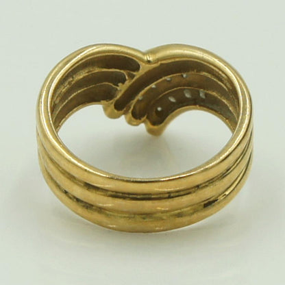 K18ダイヤモンドリング　D0.12ct　リングサイズ11号　重量6.59ｇ(石の重量含む)（中古）