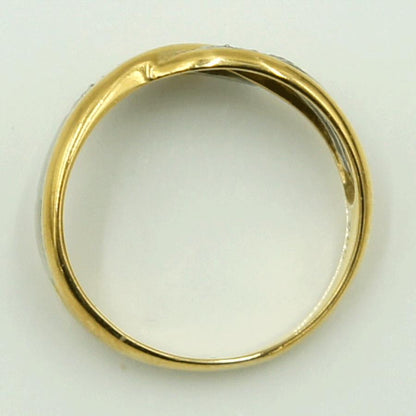 K18/Pt900ダイヤモンドリング　D0.05ct　リングサイズ13号　重量3.70ｇ(石の重量含む)（中古）