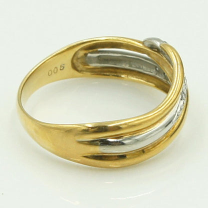 K18/Pt900ダイヤモンドリング　D0.05ct　リングサイズ13号　重量3.70ｇ(石の重量含む)（中古）