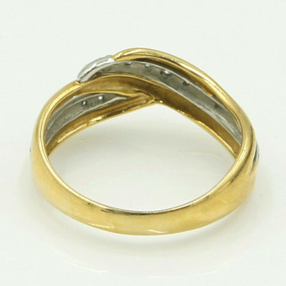 K18/Pt900ダイヤモンドリング　D0.05ct　リングサイズ13号　重量3.70ｇ(石の重量含む)（中古）