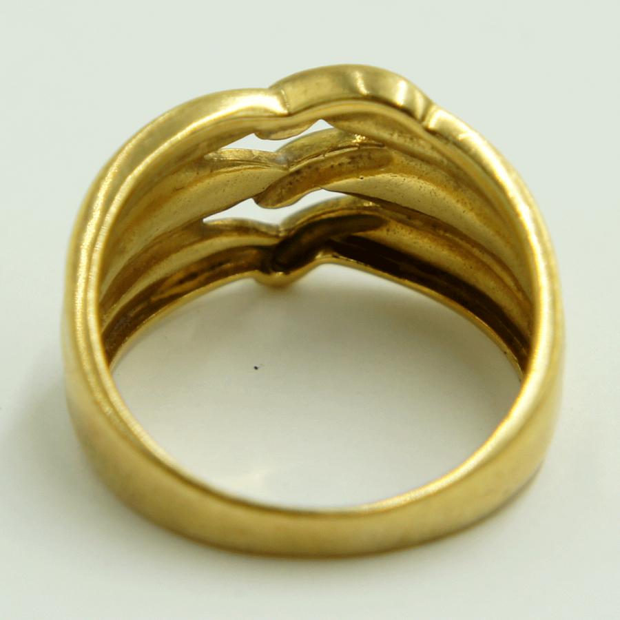 K18ファッションリング　リングサイズ11号　重量5.22g　レディース（中古）