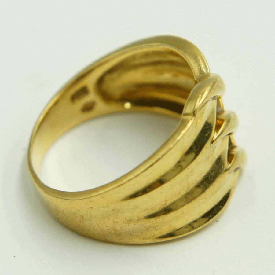 K18ファッションリング　リングサイズ11号　重量5.22g　レディース（中古）