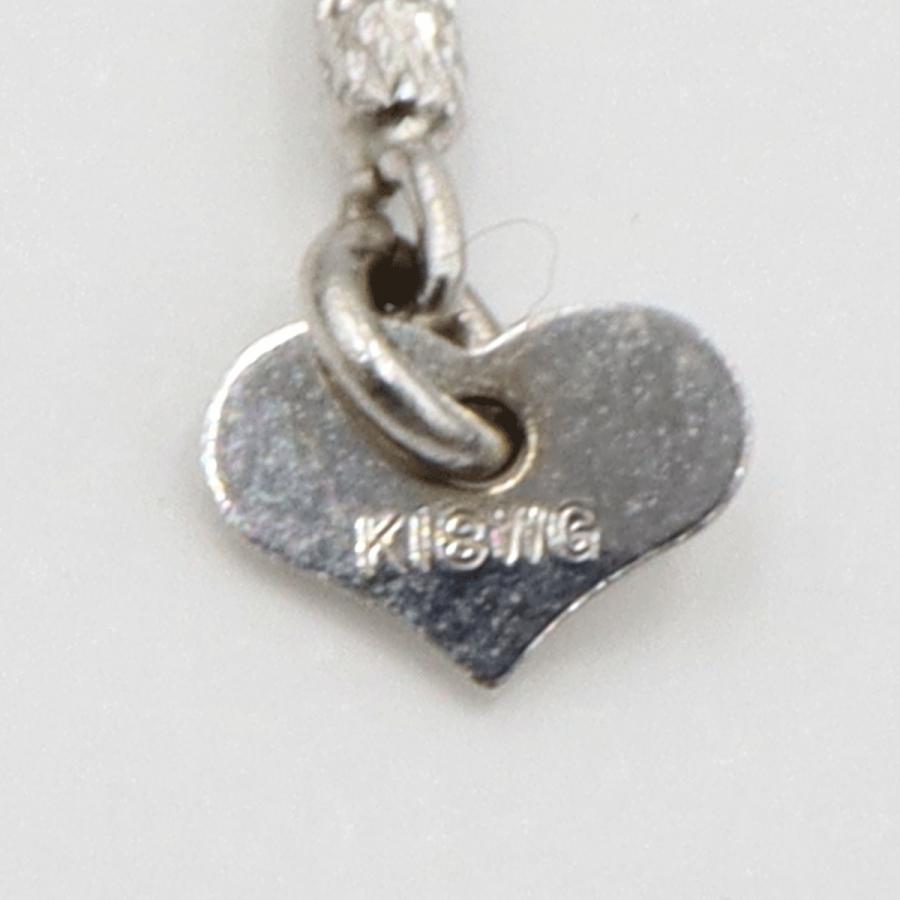 K18WGマルチパールネックレス　P10.5mm　D0.23ct　重量12.38ｇ(石の重量含む)（中古）