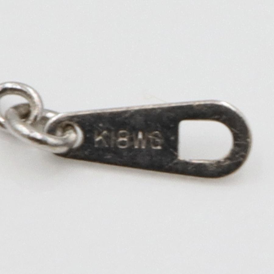 K18WGマルチパールネックレス　P10.5mm　D0.23ct　重量12.38ｇ(石の重量含む)（中古）