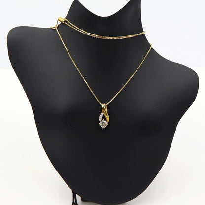 K18ダイヤペンダントネックレス　D0.346ct　0.36ct　重量3.60ｇ(石の重量を含む) (中古)