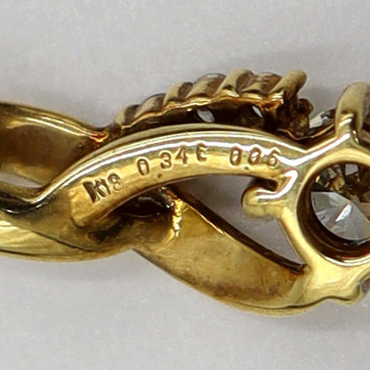 K18ダイヤペンダントネックレス　D0.346ct　0.36ct　重量3.60ｇ(石の重量を含む) (中古)