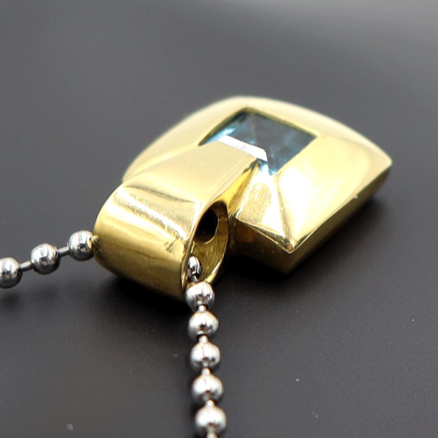 K18ブルートパーズペンダントトップ　重量7.50ｇ(石の重量含む)　レディース(中古)