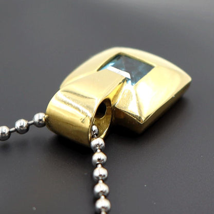 K18ブルートパーズペンダントトップ　重量7.50ｇ(石の重量含む)　レディース(中古)