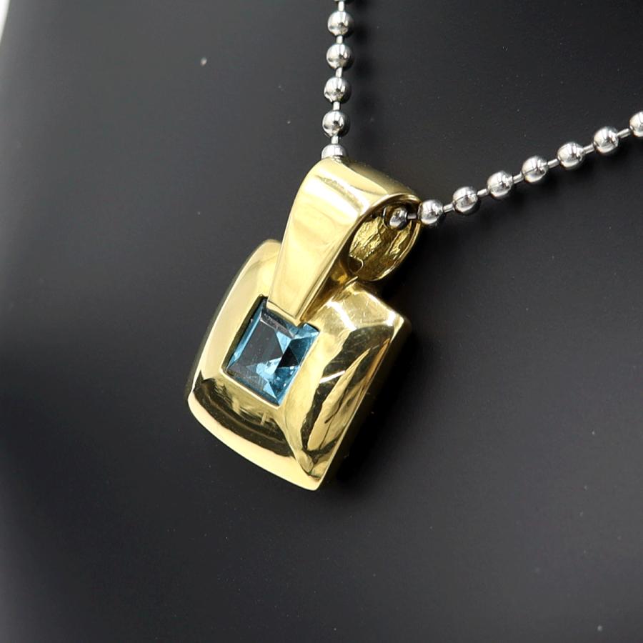 K18ブルートパーズペンダントトップ　重量7.50ｇ(石の重量含む)　レディース(中古)