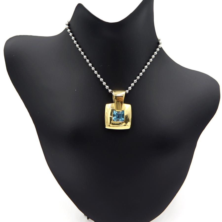 K18ブルートパーズペンダントトップ　重量7.50ｇ(石の重量含む)　レディース(中古)