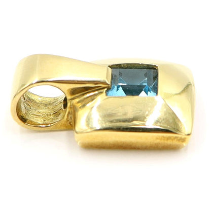 K18ブルートパーズペンダントトップ　重量7.50ｇ(石の重量含む)　レディース(中古)