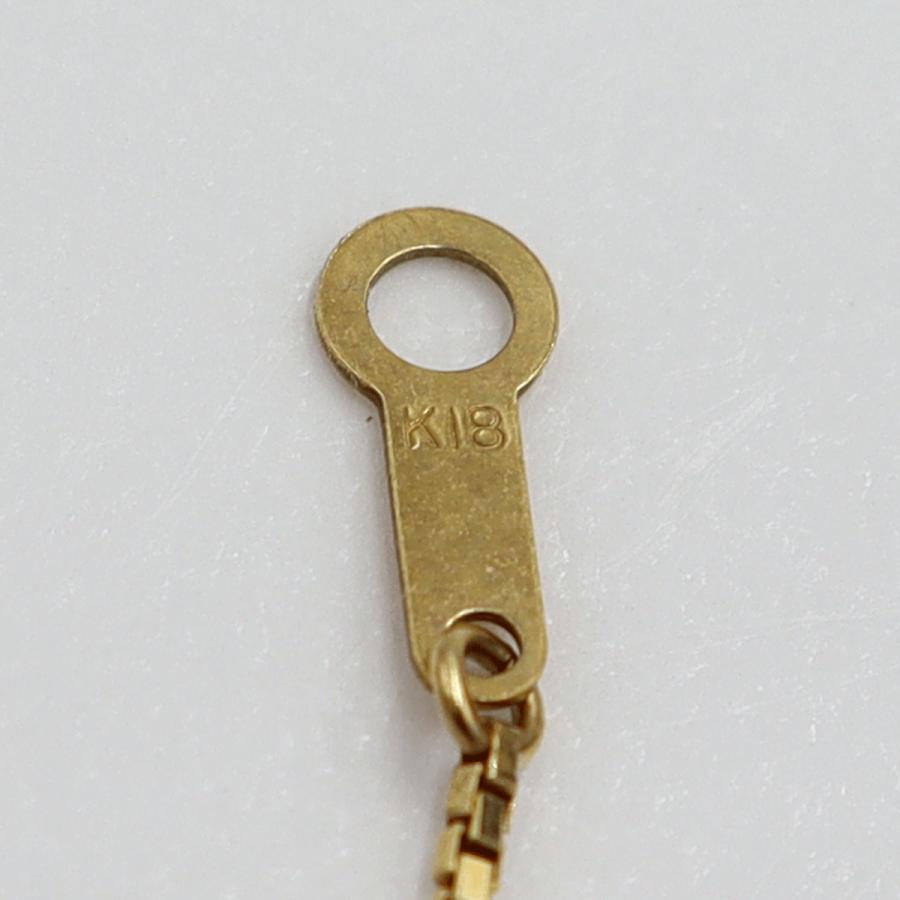 K18シトリンペンダントネックレス　ネックレス長さ40cm　重量4.53ｇ(石の重量含む) 　レディース(中古)