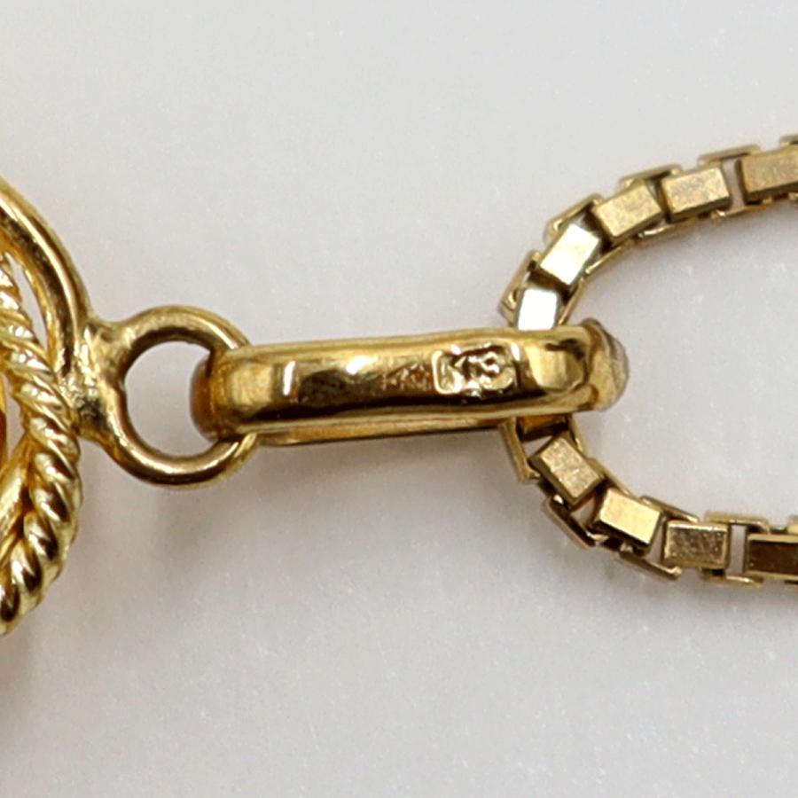 K18シトリンペンダントネックレス　ネックレス長さ40cm　重量4.53ｇ(石の重量含む) 　レディース(中古)