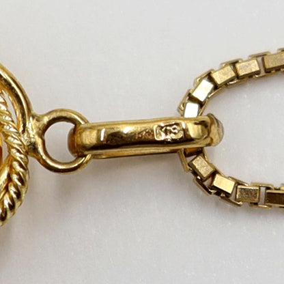 K18シトリンペンダントネックレス　ネックレス長さ40cm　重量4.53ｇ(石の重量含む) 　レディース(中古)