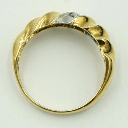 K18/Pt900ダイヤモンドリング　リングサイズ10号　重量2.32ｇ(石の重量含む)（中古）