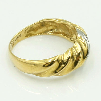 K18/Pt900ダイヤモンドリング　リングサイズ10号　重量2.32ｇ(石の重量含む)（中古）