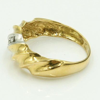 K18/Pt900ダイヤモンドリング　リングサイズ10号　重量2.32ｇ(石の重量含む)（中古）