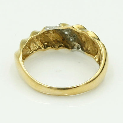 K18/Pt900ダイヤモンドリング　リングサイズ10号　重量2.32ｇ(石の重量含む)（中古）