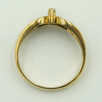 K18/Pt850ダイヤモンドリング　「バタフライ」　リングサイズ11号　重量4.33ｇ（中古）