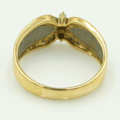 K18/Pt850ダイヤモンドリング　「バタフライ」　リングサイズ11号　重量4.33ｇ（中古）