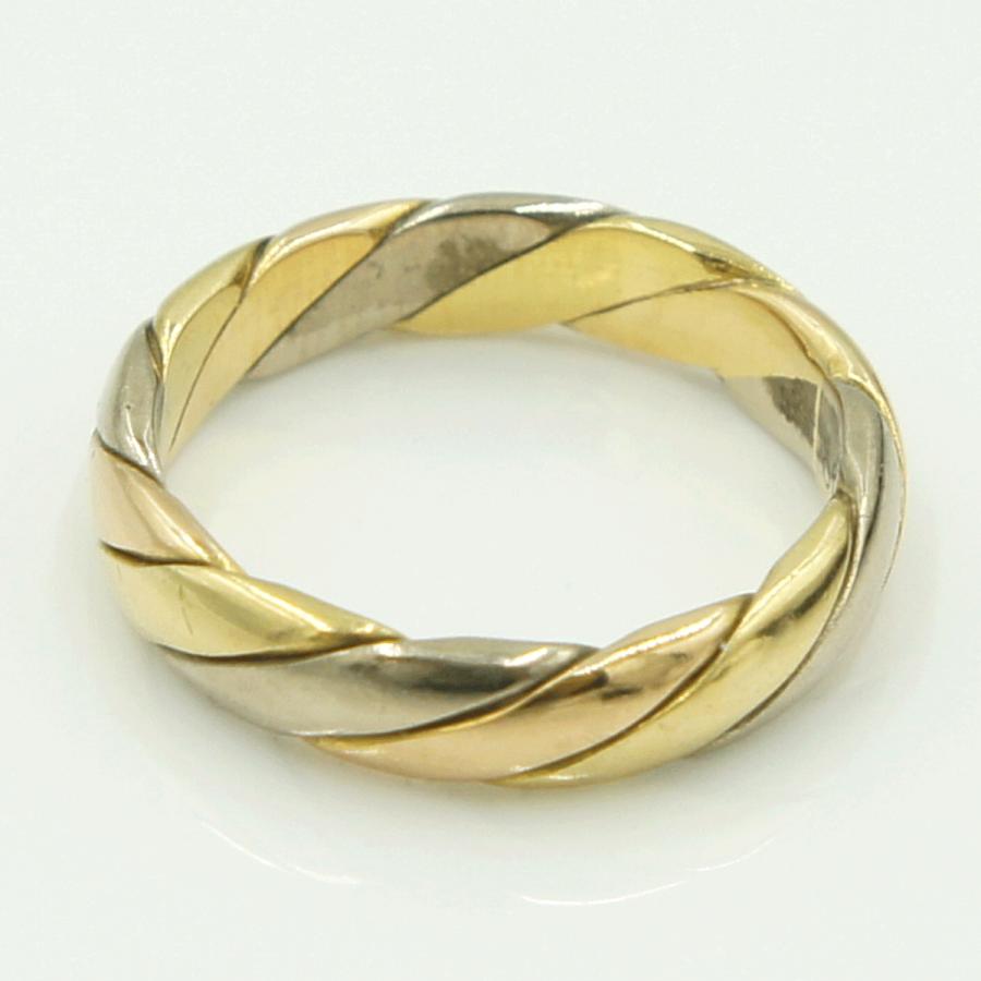 オレスト（Or.est） 750スリーカラーリング　リングサイズ10号　重量4.41ｇ　レディース　指輪　（中古）